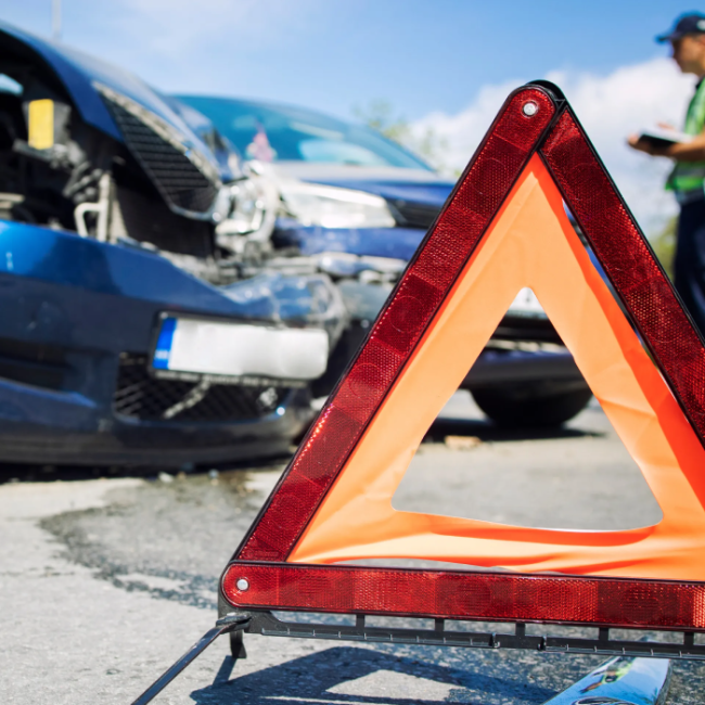 triângulo em acidente de trânsito reclassificação de monta